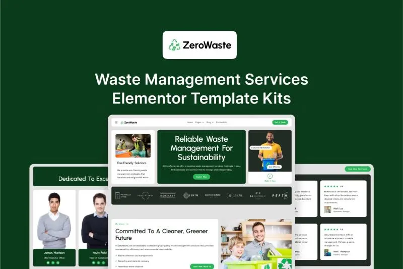 ZeroWaste - Waste Management Services Elementor Template Kit