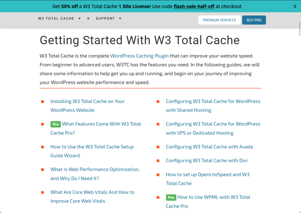 w3 total cache knowledge base