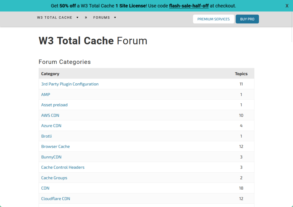 w3 total cache knowledge forum