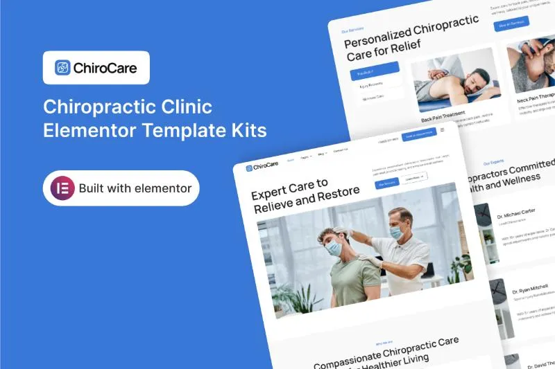 ChiroCare - Chiropractic Clinic Elementor Template Kit