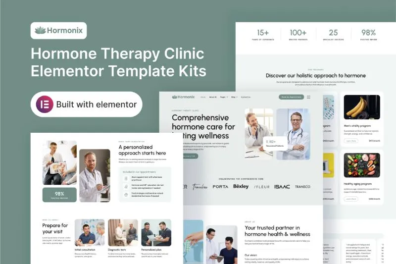 Hormonix - Hormone Therapy Clinic Elementor Template Kit