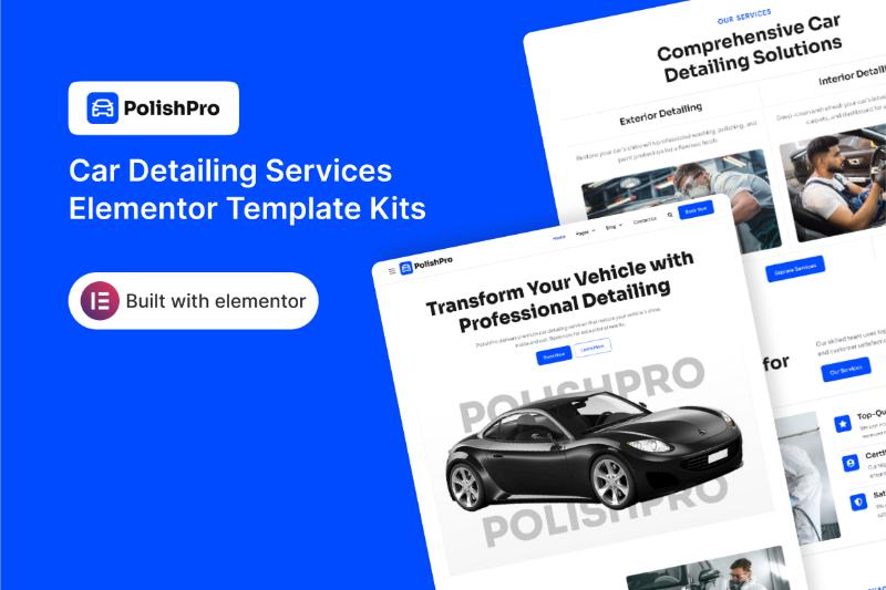PolishPro - Car Detailing Service Elementor Template Kit