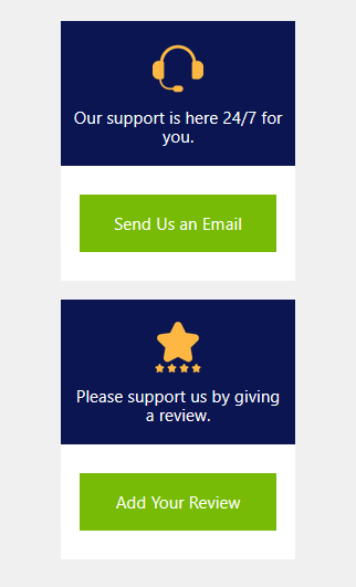 email and review button in wp fastest cache
