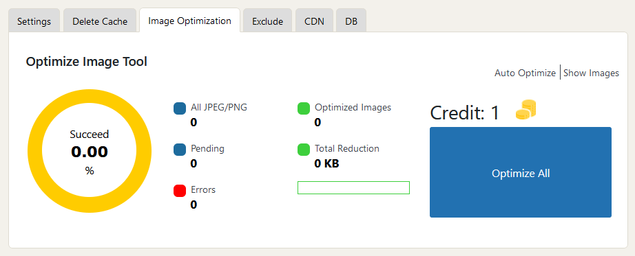 image optimization in wp fastest cache
