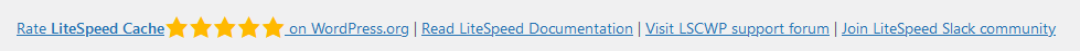litespeed cache support options