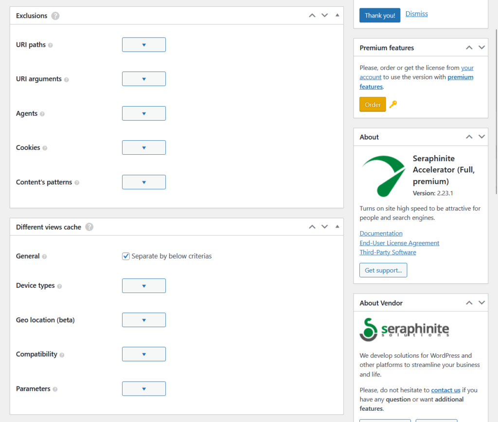 seraphinite accelerator exclusions settings