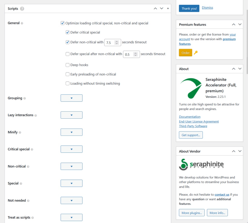 seraphinite accelerator scripts settings