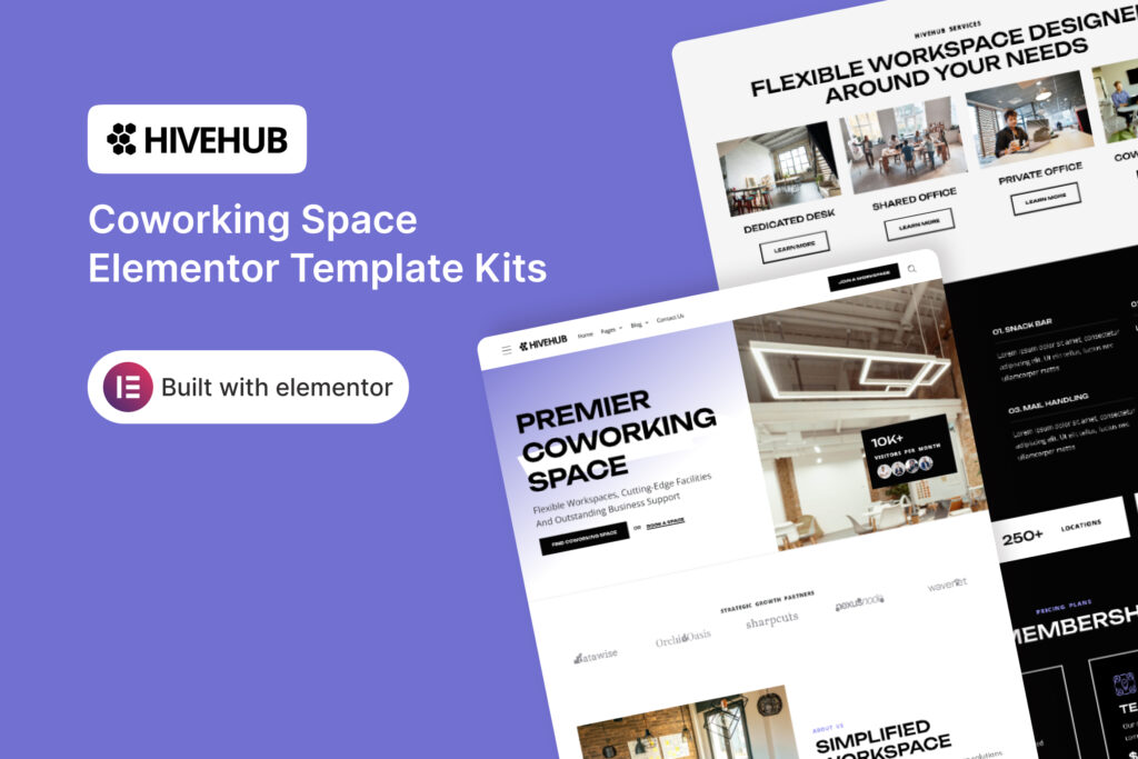 HiveHub - Coworking Space Elementor Template Kit