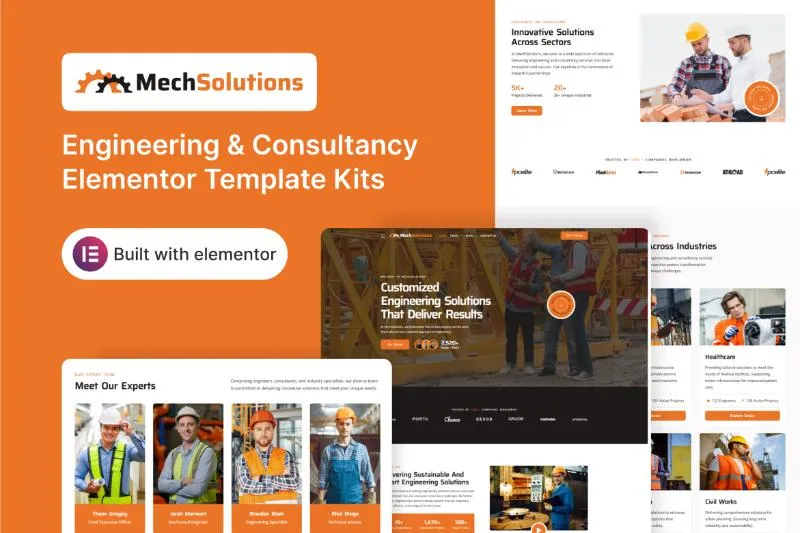 MechSolutions - Engineering & Consultancy Elementor Template Kit