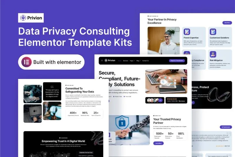 Privion - Data Privacy Consulting Elementor Template Kit