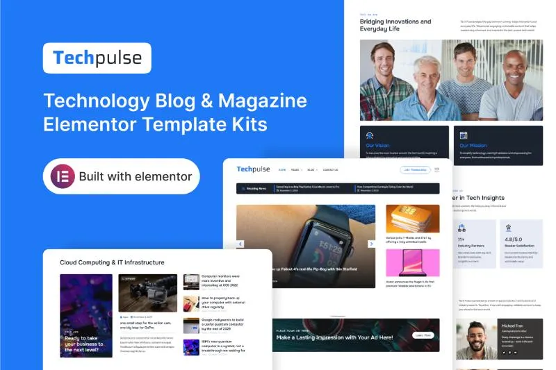 TechPulse - Technology Blog & Magazine Elementor Template Kit