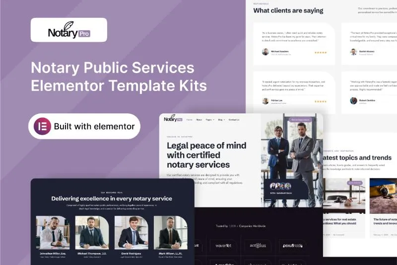 NotaryPro - Notary Public Services Elementor Template Kit