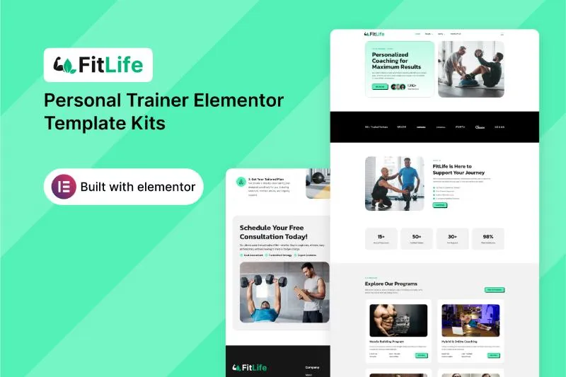 FitLife - Personal Trainer Elementor Template Kit