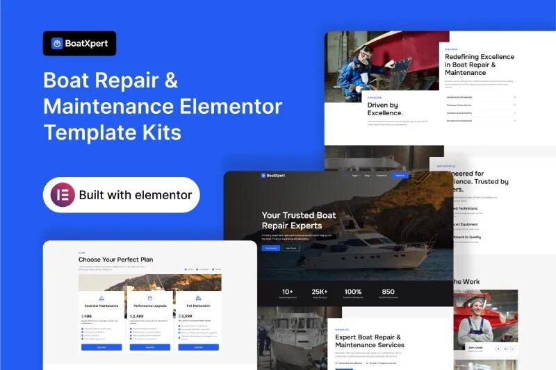 BoatXpert - Boat Repair & Maintenance Elementor Template Kit