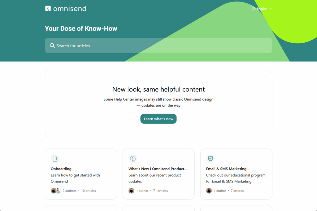 omnisend knowledge base
