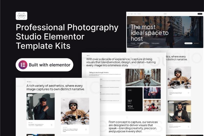 Capturo - Professional Photography Studio Elementor Template Kit