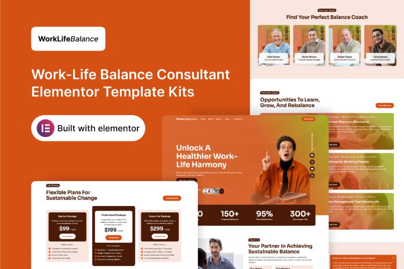WorkLifeBalance - Work-Life Balance Consultant Elementor Template Kit.jpg