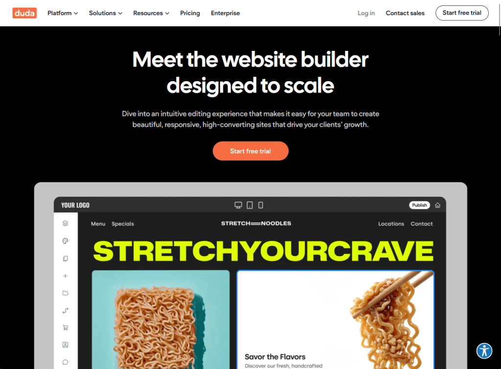 The Duda AI Assistant for building client websites