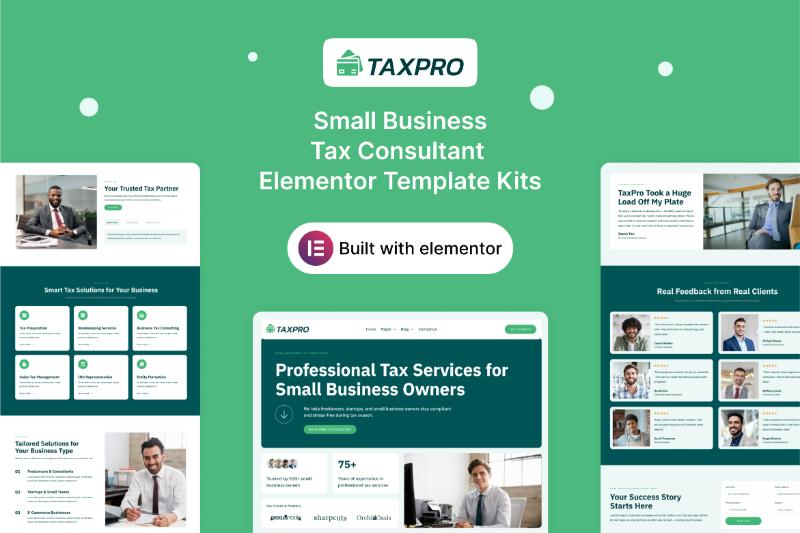 TaxPro - Small Business Tax Consultant Elementor Template Kit