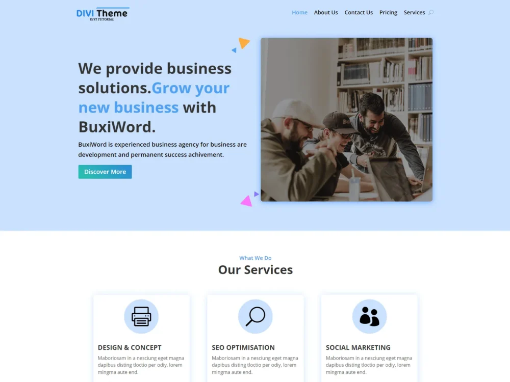 Creative Digital Agency Divi Layout