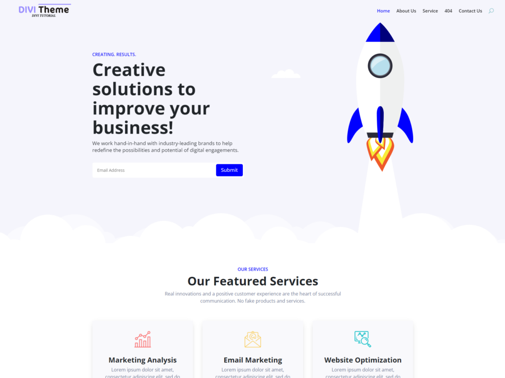 Marketing & IT Agency Divi Layout