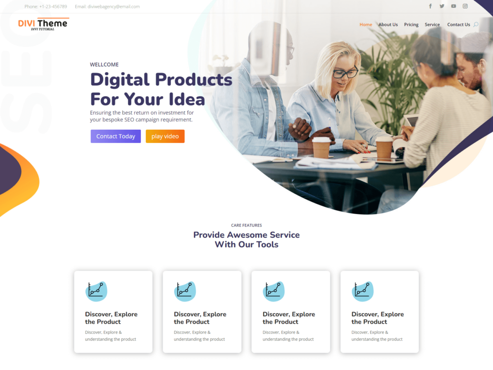 Modern Digital Marketing Agency Divi Layout