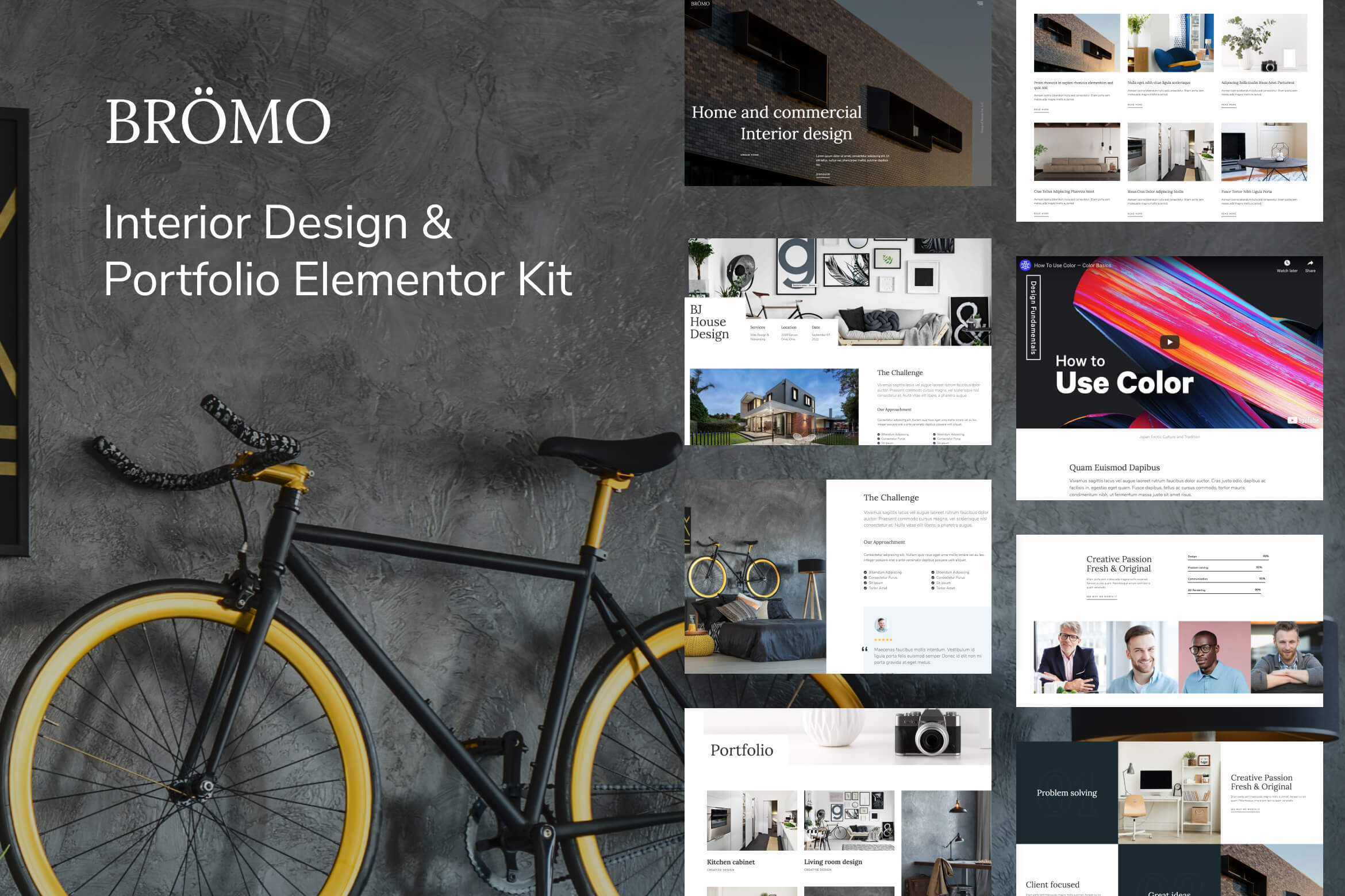 Bromo Elementor Template Kit – Interior Design Portfolio Elementor ...