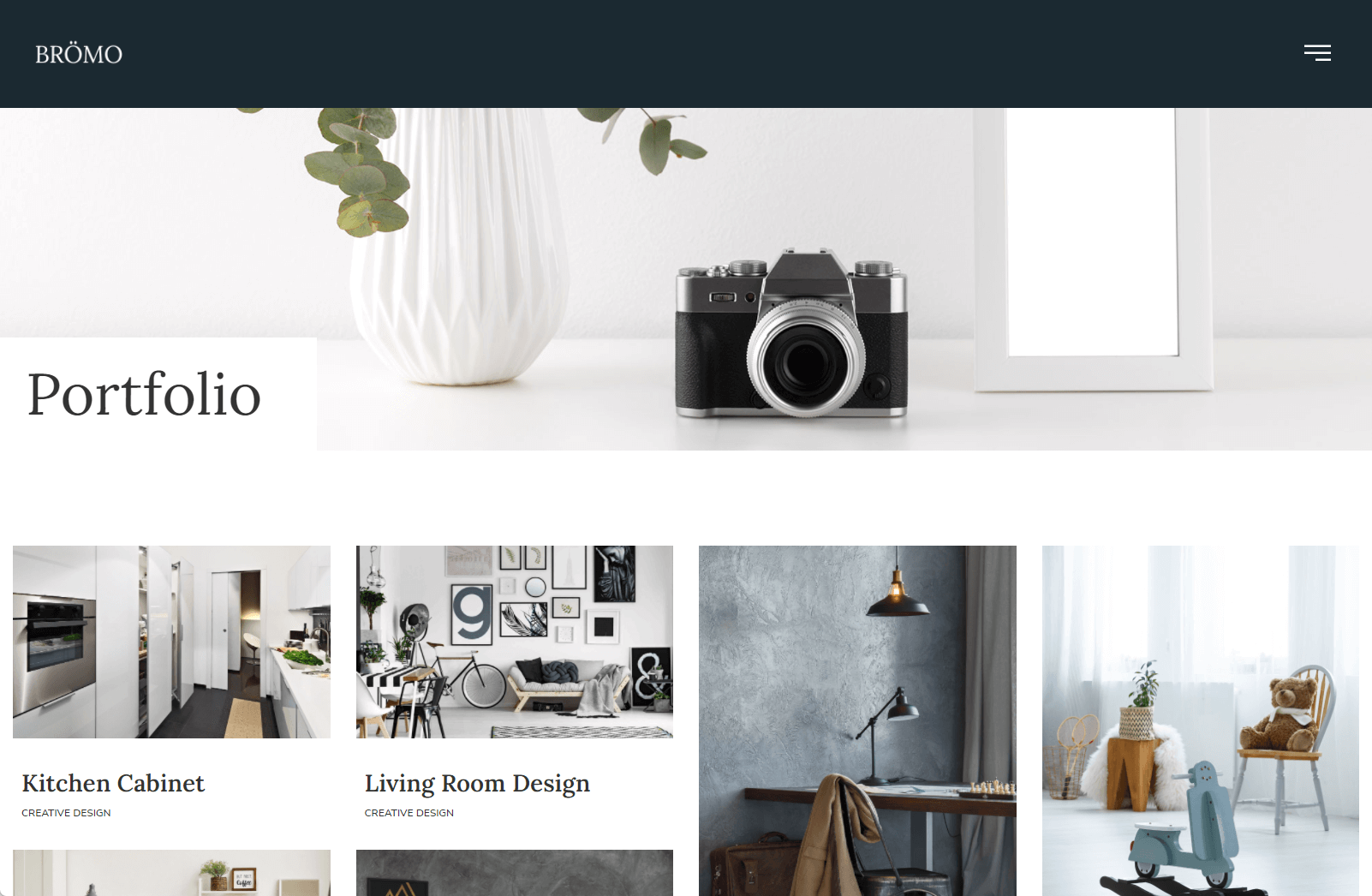 Bromo Elementor Template Kit – Interior Design Portfolio Elementor ...