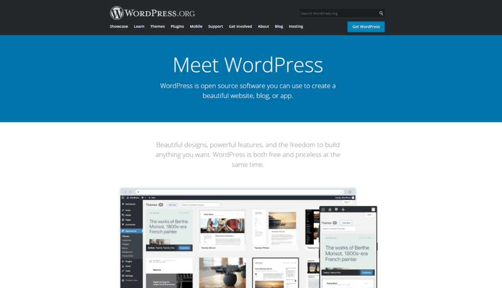 WordPress is open source software you can use to create a beautiful website, blog, or app