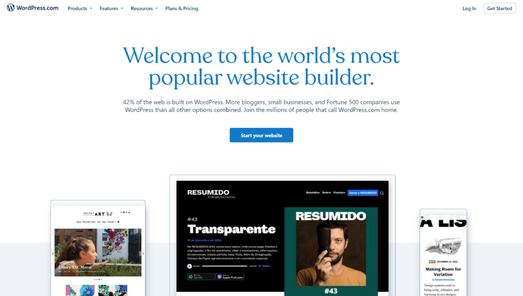 Welcome to the world's most popular website builder