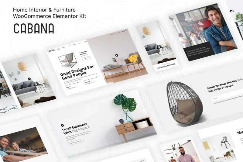 Cabana - Home Interior & Furniture Woocommerce Elementor Template Kit