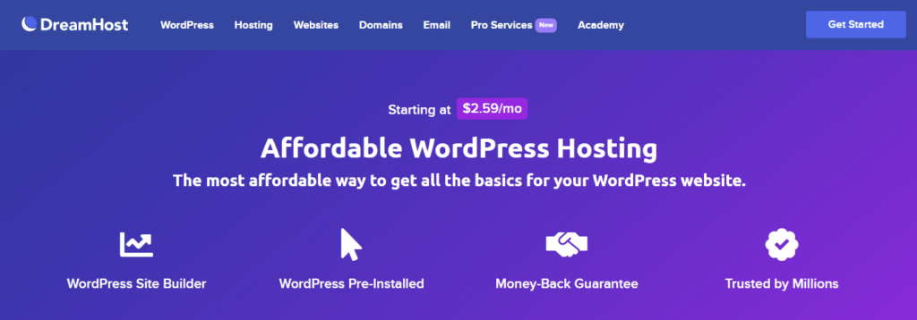 DreamHost - Affordable WordPress hosting, the most affordable way to get all the basics for your WordPress website