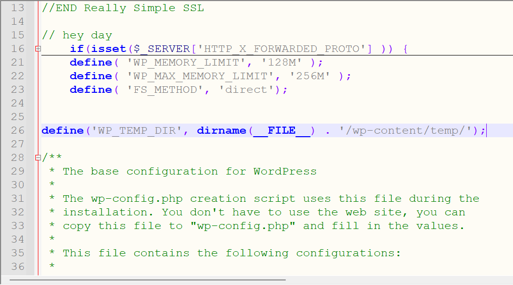 Paste the code to your wp-config.php file to specific the address of the temporary folder