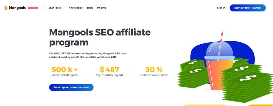 Mangools SEO affiliate program