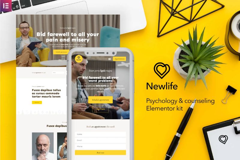 Newlife - Psychology & Conseling Elementor Template Kit