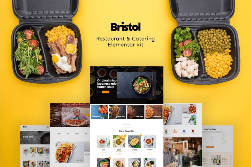 Bristol - Food Delivery Catering Elementor Template Kit