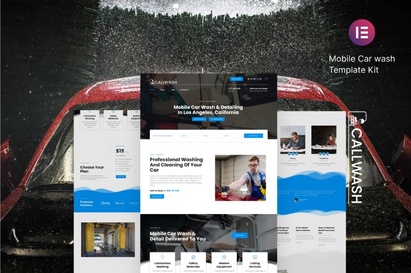 Callwash - Mobile Car Wash Elementor Template Kit