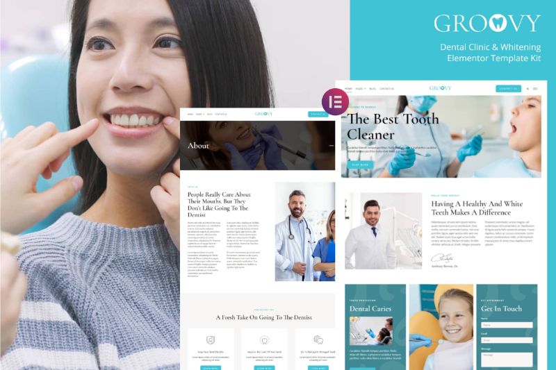 Groovy - Dental Clinic Whitening Elementor Template Kit