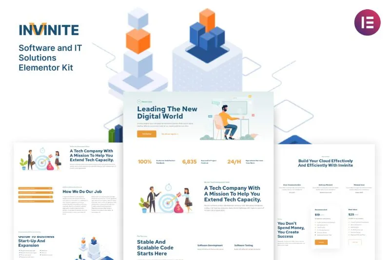Invinite - Software & IT Solution Elementor Template Kit