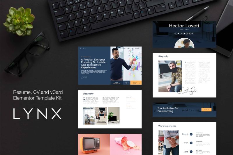 Lynx - Resume and CV Elementor Template Kit