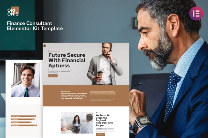 Orionis - Finance Consultant Elementor Template Kit