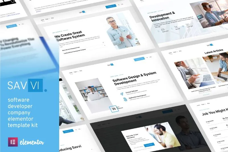 Savvi - Software Developer Company Elementor Template Kit