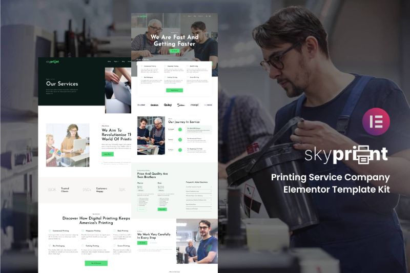 Skyprint - Printing Service Company Elementor Template Kit