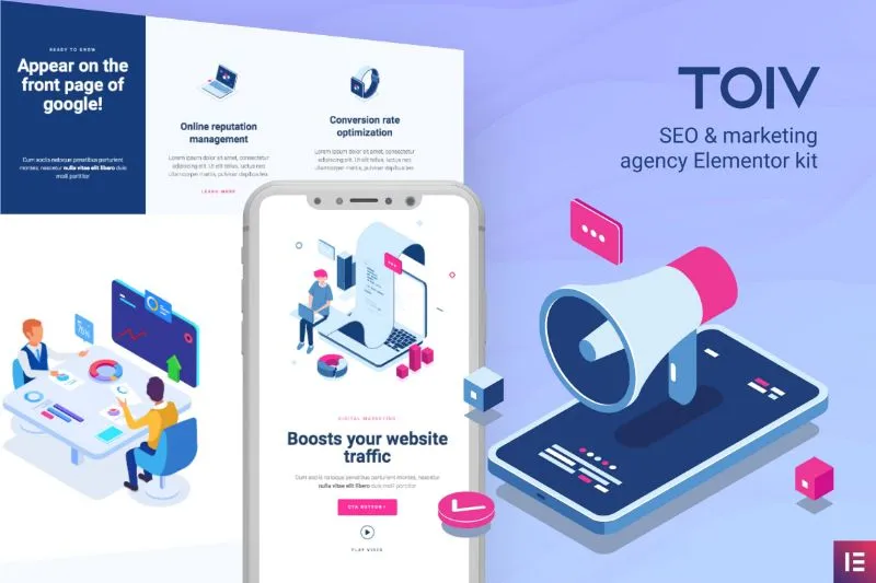Toiv - Modern Digital Marketing Agency Elementor Template Kit