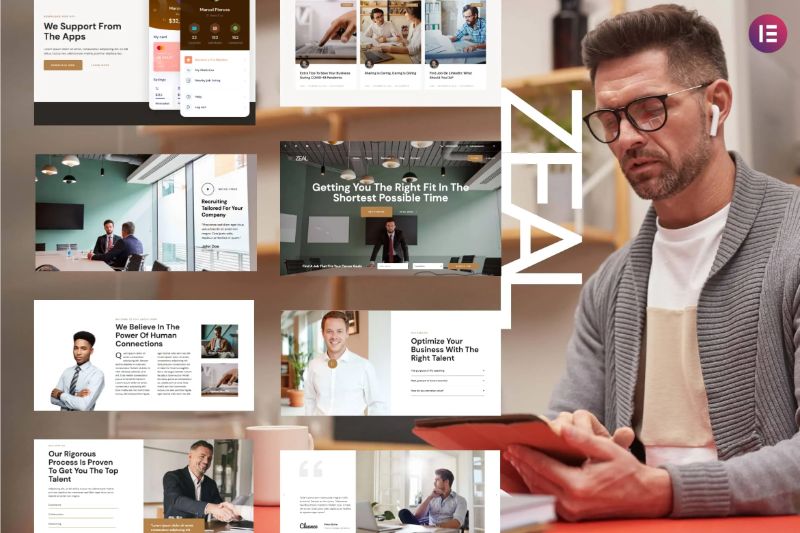Zeal - Recruiting Agency HR Consultant Elementor Template Kit