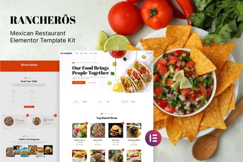 Rancheros - Modern Mexican Restaurant Elementor Template Kit
