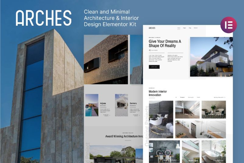 Arches - Minimal Architecture & Interior Design Elementor Template Kit
