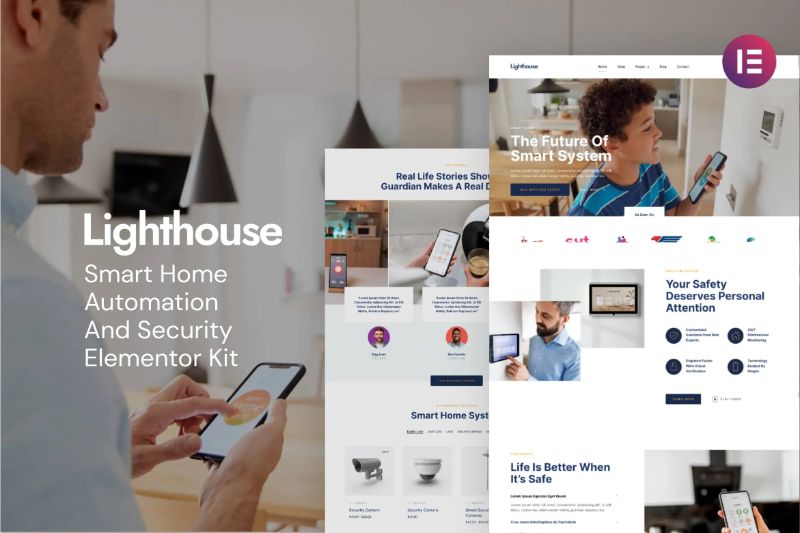 Lighthouzz - Smart Home & Security Elementor Template Kit