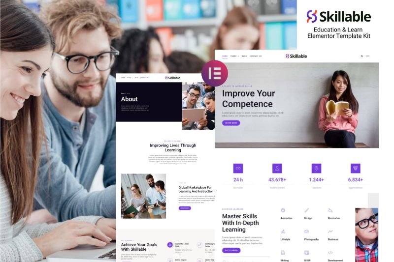 Skillable - Education and Learn Elementor Template Kit