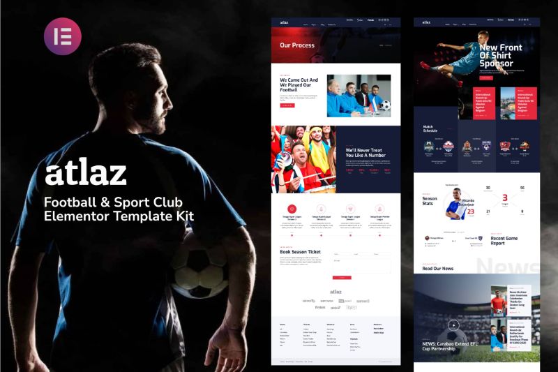 Atlaz - Football Sports Club Elementor-Template Kit